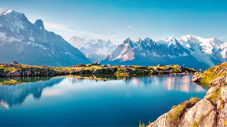 Lake on Mont Blanc